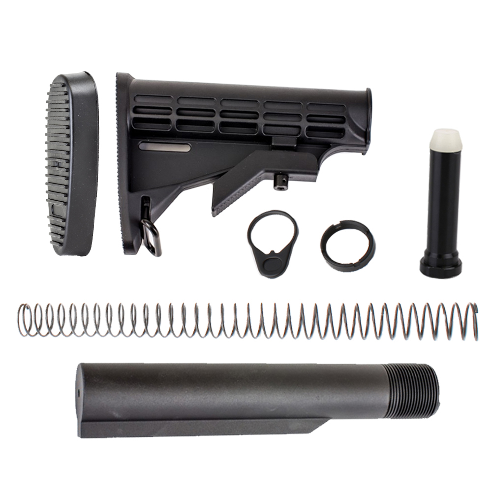 BUFFER TUBE 6-POSITION KIT MIL SPEC CERAKOTE GOLD CARBINE STOCK AR15 223 