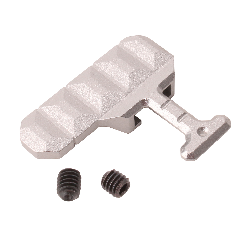 AR-15 Extended Bolt Catch Release - Silver