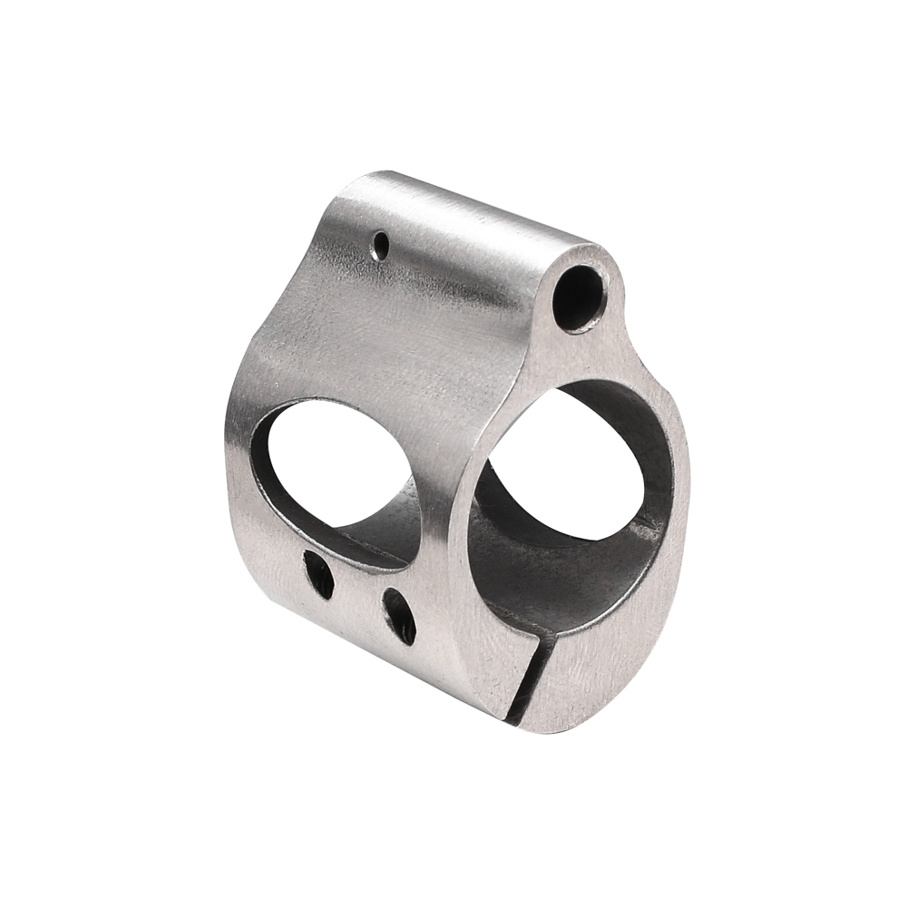 .750 Low Profile Steel Gas Block with CLAMP Stainless - NO Package