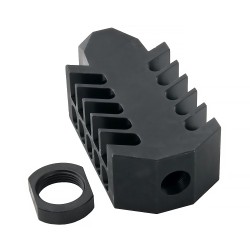 HOT Tanker Style Muzzle Brake Triangular Baffl 1/2x28 Pitch for 9MM 