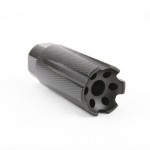 AR-15 Low Concussion Muzzle Brake 1/2"x28 Pitch TPI Knurled -6 ports