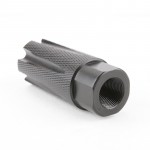 AR-15 Low Concussion Muzzle Brake 1/2"x28 Pitch TPI Knurled -6 ports