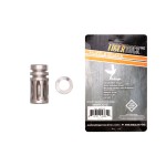 A2 Muzzle Brake for 1/2"x28 Pitch - 5 Ports - Silver - Packaged