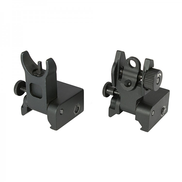 Mini Flip-up Front & Rear Sight - Black