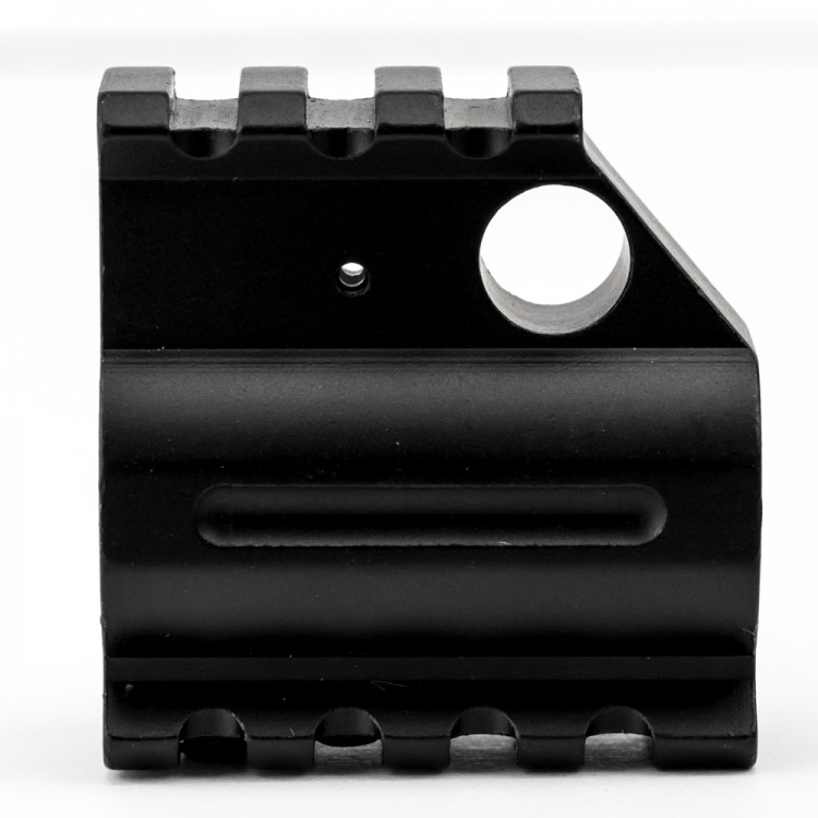 AR15 Gas Block .750" with Top & Bottom Picatinny Rails Black