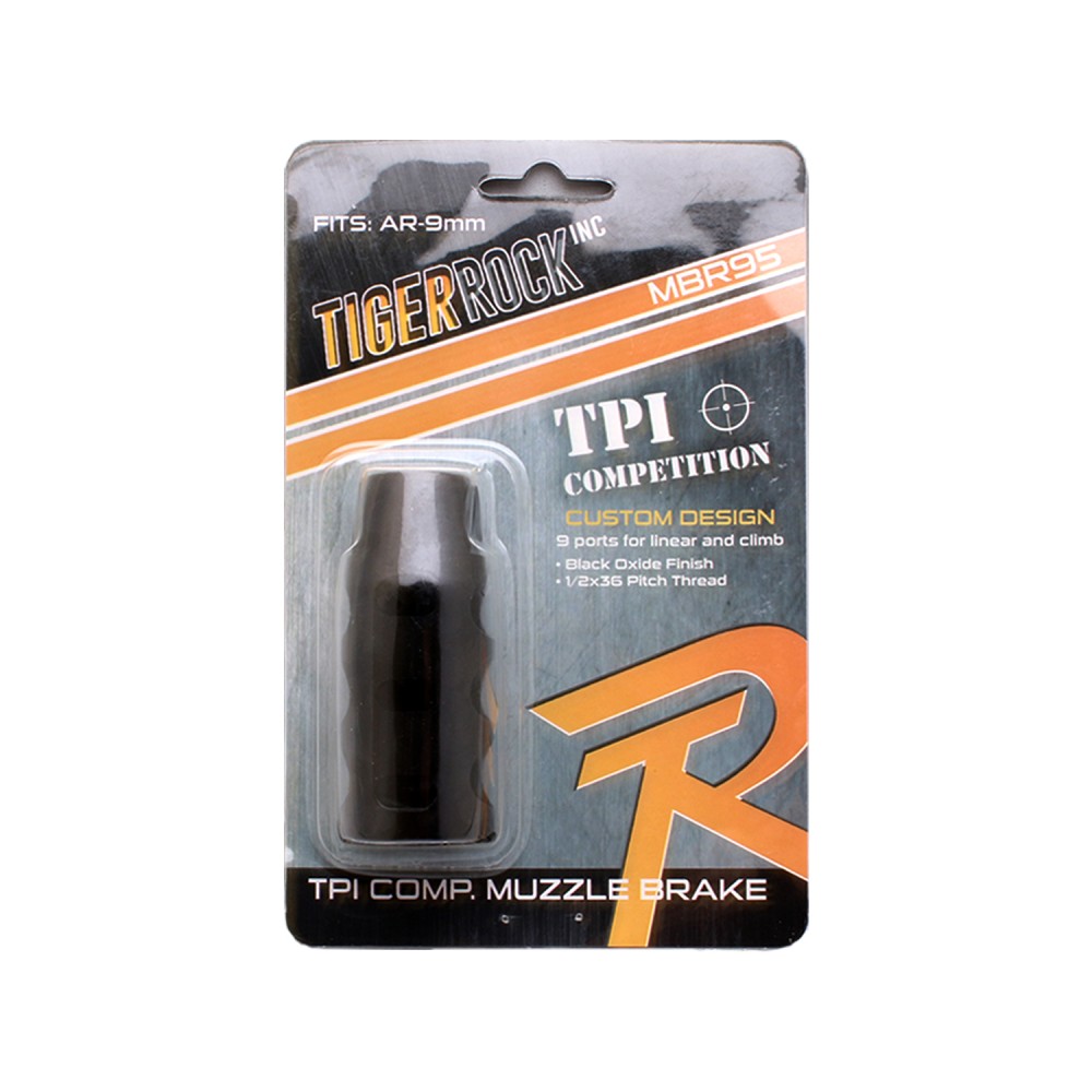 AR-9/9X19 Competition Muzzle Brake 1/2x36" Pitch Thread w/ Packaging